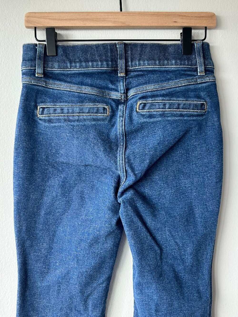 SPANX Shaping Flare Jeans Medium Wash Front Seam Stretch Denim Size Small - Picture 5 of 10
